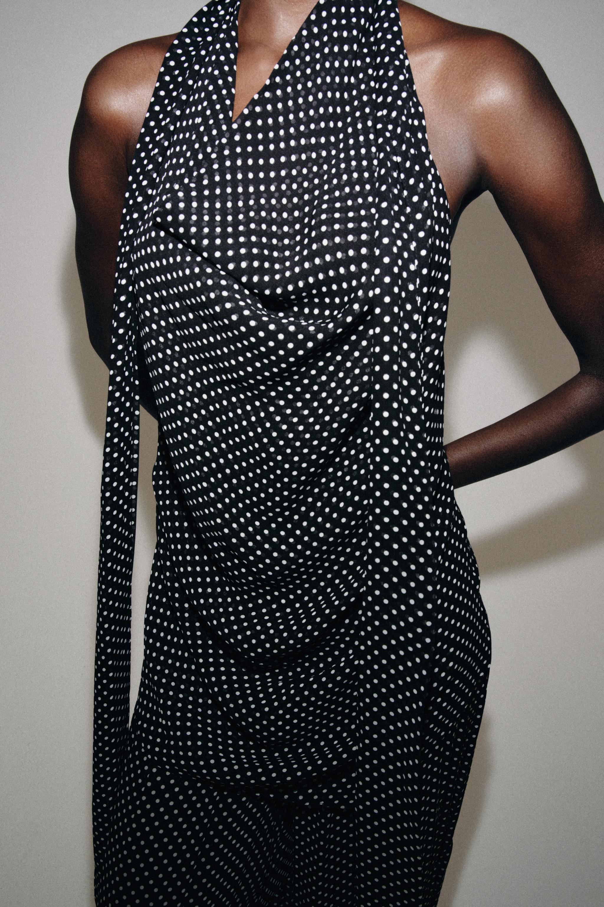 POLKA DOT HALTER TOP ZW COLLECTION